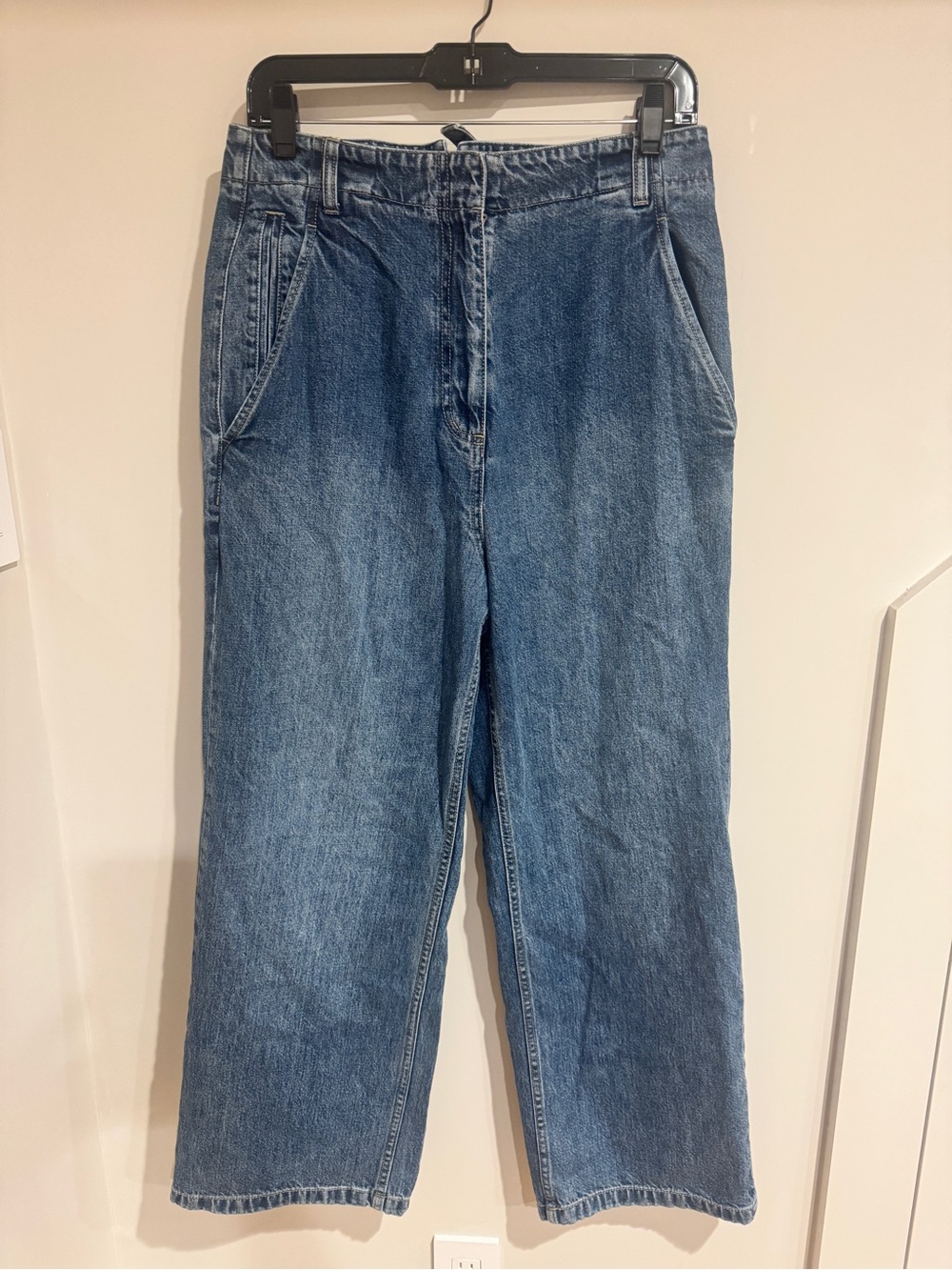 Tibi Barry Jeans 28 short with snaps on legs